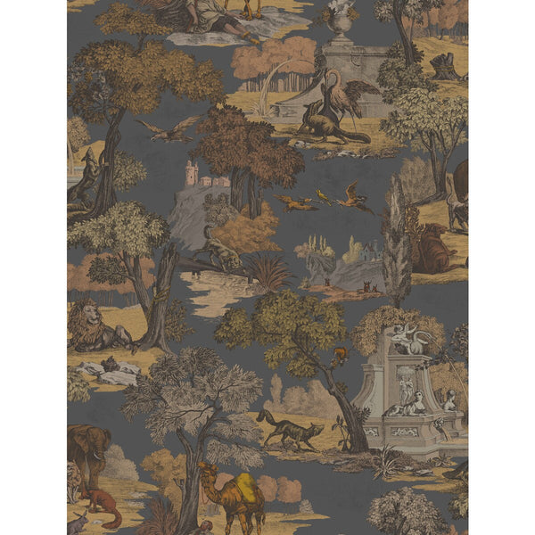 Samples and Purchasing available for Versailles Grand - Gngr Char Bronze By Cole & Son | Cole & Son Contemporary Fabrics |Animal/Insects Toile Multipurpose Print at Designer Wallcoverings and Fabrics