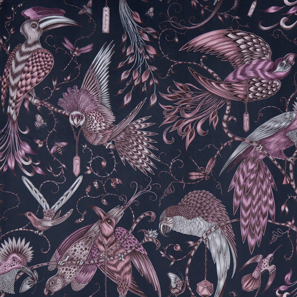 Samples and Purchasing available for Audubon Velvet - Pink  By Clarke And Clarke | Animalia By Emma J Shipley For C&C | Animal/Insects Multipurpose Weave at Designer Wallcoverings and Fabrics