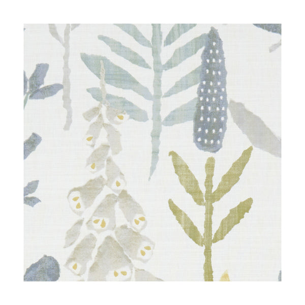 Samples and Purchasing available for Bellflower - Chambray/Honey  By Clarke And Clarke | Roof Garden By Studio G For C&C |Botanical & Floral Modern Multipurpose Print at Designer Wallcoverings and Fabrics