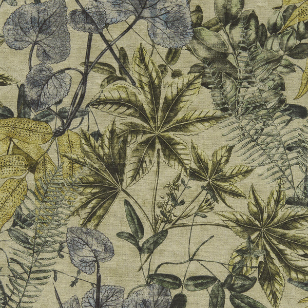 Samples and Purchasing available for Madagascar - Mineral/Citron  By Clarke And Clarke | Clarke & Clarke Exotica | Botanical & Floral Multipurpose Print at Designer Wallcoverings and Fabrics