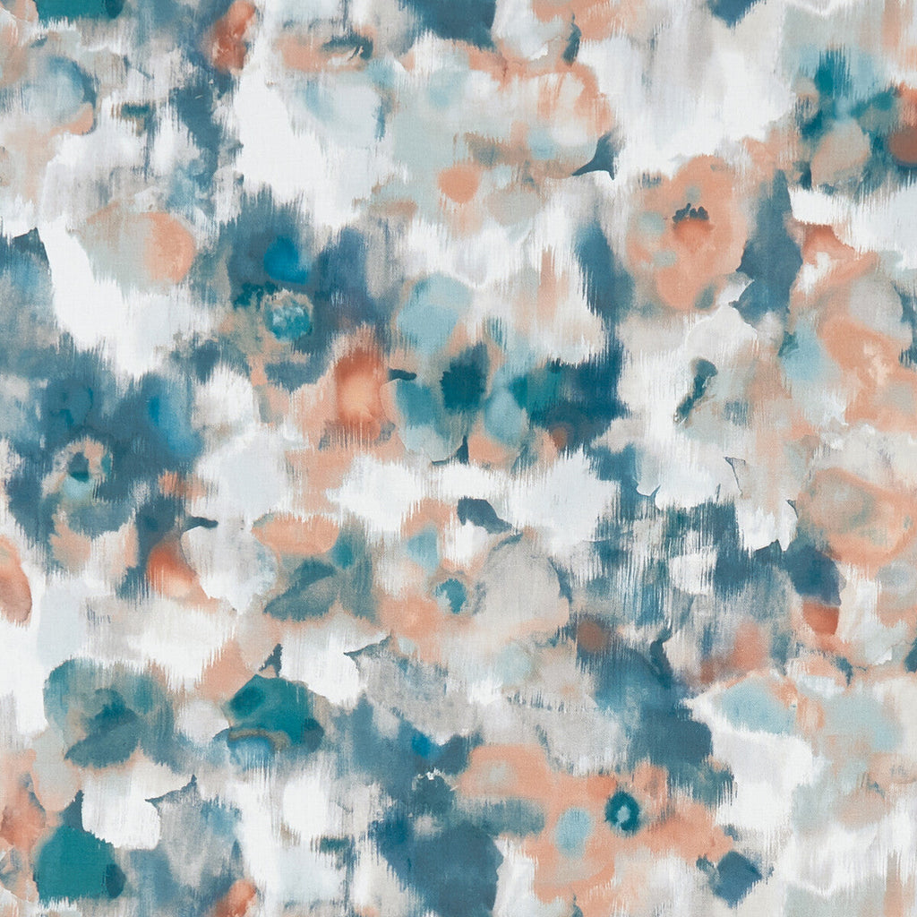 Samples and Purchasing available for Marissa - Teal/Spice  By Clarke And Clarke | Palmero By Studio G For C&C |Botanical & Floral Modern Multipurpose Print at Designer Wallcoverings and Fabrics