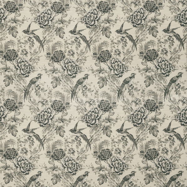 Samples and Purchasing available for Avium - Charcoal Grey By Clarke And Clarke | Clarke & Clarke Botanist | Botanical & Floral Multipurpose  at Designer Wallcoverings and Fabrics