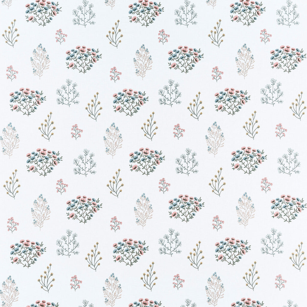 Samples and Purchasing available for Floris - Eau De Nil White By Clarke And Clarke | Clarke & Clarke Botanist |Botanical & Floral  Multipurpose Embroidery at Designer Wallcoverings and Fabrics