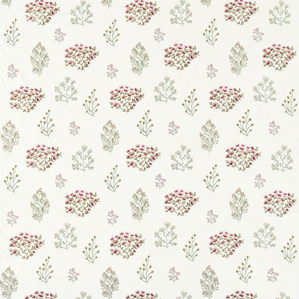 Samples and Purchasing available for Floris - Summer White By Clarke And Clarke | Clarke & Clarke Botanist |Botanical & Floral  Multipurpose Embroidery at Designer Wallcoverings and Fabrics