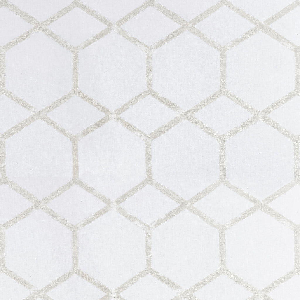 Samples and Purchasing available for Forma - Ivory/Silver White By Clarke And Clarke | Clarke & Clarke Metalli |Geometric Metallic Drapery Casement at Designer Wallcoverings and Fabrics