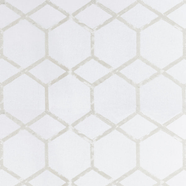 Samples and Purchasing available for Forma - Ivory/Silver White By Clarke And Clarke | Clarke & Clarke Metalli |Geometric Metallic Drapery Casement at Designer Wallcoverings and Fabrics