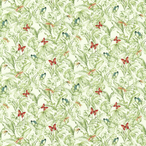 Samples and Purchasing available for Acadia - Olive/Spice Green By Clarke And Clarke | Amazonia By Studio G For C&C |Botanical & Floral  Multipurpose Print at Designer Wallcoverings and Fabrics