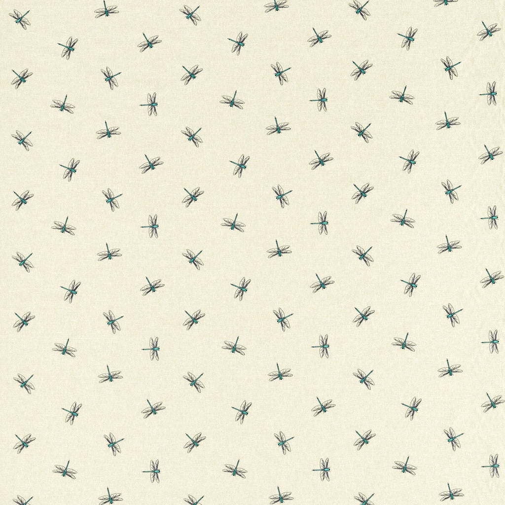 Samples and Purchasing available for Damsel - Teal Teal By Clarke And Clarke | Amazonia By Studio G For C&C |Animal/Insects Novelty Drapery Embroidery at Designer Wallcoverings and Fabrics