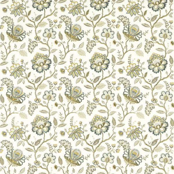 Samples and Purchasing available for Adeline - Teal Teal By Clarke And Clarke | Clarke & Clarke Vintage |Botanical & Floral Texture Drapery Embroidery at Designer Wallcoverings and Fabrics