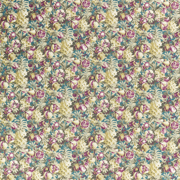 Samples and Purchasing available for Francis - Teal Velvet Multi By Clarke And Clarke | Clarke & Clarke Vintage |Botanical & Floral  Multipurpose Print at Designer Wallcoverings and Fabrics