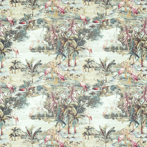 Samples and Purchasing available for Habitat - Mineral Multi By Clarke And Clarke | Clarke & Clarke Vintage |Animal/Insects Botanical & Floral Multipurpose Print at Designer Wallcoverings and Fabrics