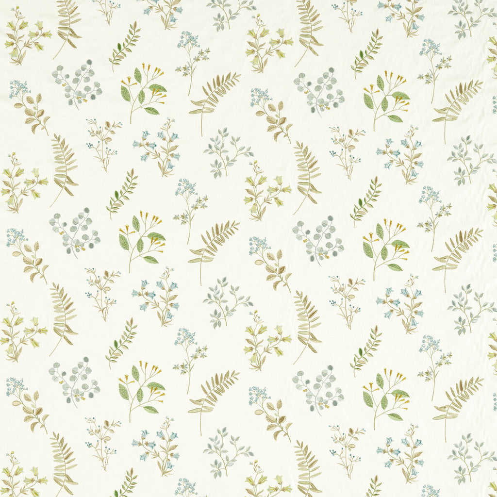 Samples and Purchasing available for Brigitte - Apple/Mineral Turquoise By Clarke And Clarke | Clarke & Clarke Pavilion |Botanical & Floral Texture Drapery Embroidery at Designer Wallcoverings and Fabrics