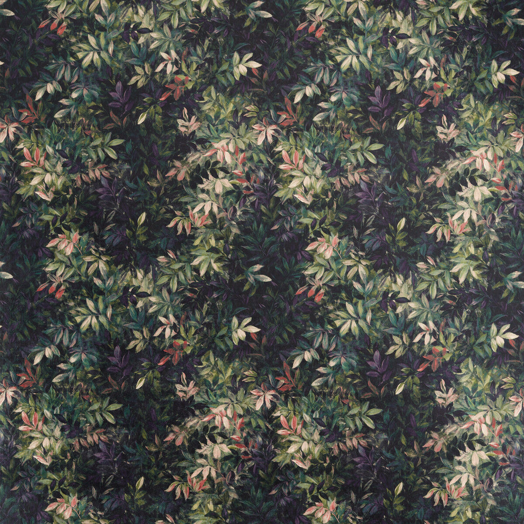 Samples and Purchasing available for Congo - Amethyst/Emerald Velvet Purple By Clarke And Clarke | Clarke & Clarke Exotica 2 | Botanical & Floral Multipurpose Velvet at Designer Wallcoverings and Fabrics