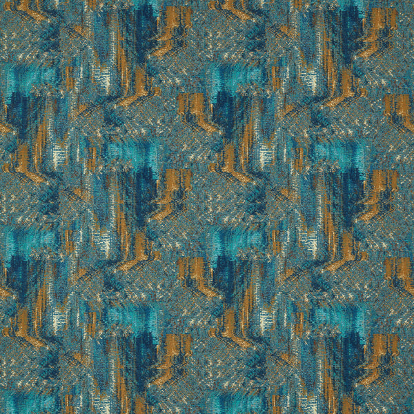 Samples and Purchasing available for Hillcrest Velvet - Teal/Spice Green By Clarke And Clarke | Clarke & Clarke Ferndene | Abstract Upholstery Print at Designer Wallcoverings and Fabrics