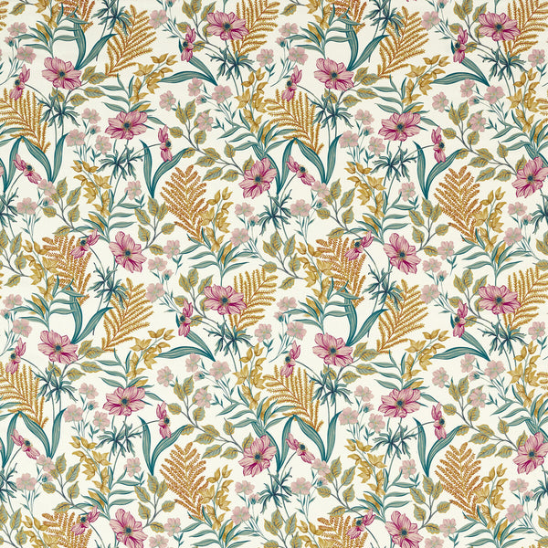 Samples and Purchasing available for Hazelbury - Summer White By Clarke And Clarke | Clarke & Clarke Ferndene | Botanical & Floral Multipurpose Print at Designer Wallcoverings and Fabrics