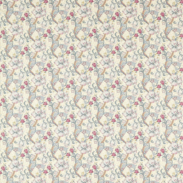 Samples and Purchasing available for Golden Lily - Dove/Plum White By Clarke And Clarke | Clarke & Clarke William Morris Designs | Botanical & Floral Multipurpose Print at Designer Wallcoverings and Fabrics