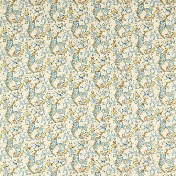 Samples and Purchasing available for Golden Lily - Linen/Teal Beige By Clarke And Clarke | Clarke & Clarke William Morris Designs | Botanical & Floral Multipurpose Print at Designer Wallcoverings and Fabrics