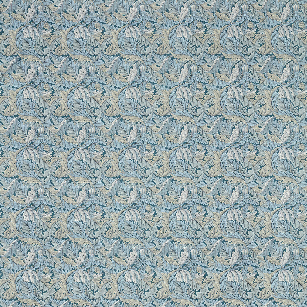 Samples and Purchasing available for Acanthus - Denim Blue By Clarke And Clarke | Clarke & Clarke William Morris Designs | Botanical & Floral Multipurpose Print at Designer Wallcoverings and Fabrics