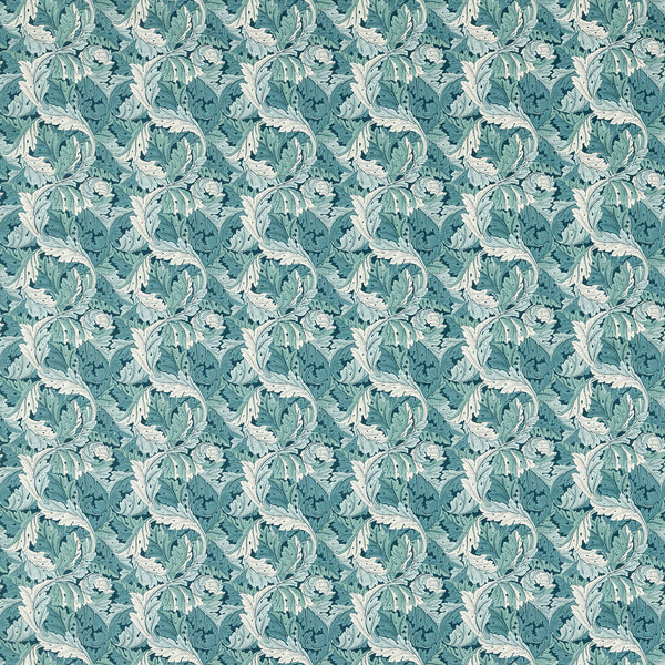 Samples and Purchasing available for Acanthus - Teal Teal By Clarke And Clarke | Clarke & Clarke William Morris Designs | Botanical & Floral Multipurpose Print at Designer Wallcoverings and Fabrics