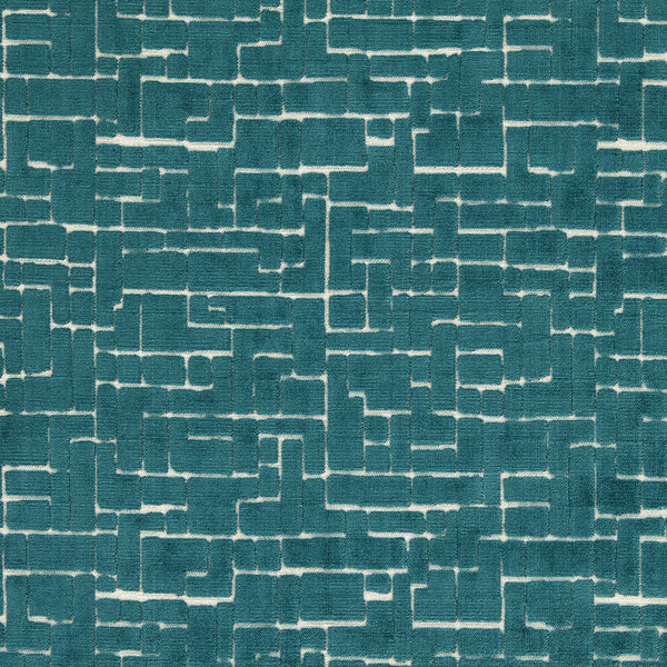 Samples and Purchasing available for Kupka - Peacock Teal By Clarke And Clarke | Clarke & Clarke Urban |Geometric Texture Upholstery Velvet at Designer Wallcoverings and Fabrics