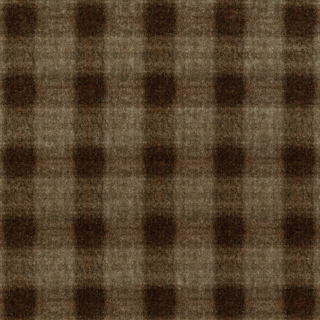 Samples and Purchasing available for Highland Check - Woodsmoke Grey By Mulberry | Modern Country Velvets |Plaid / Check  Multipurpose Velvet at Designer Wallcoverings and Fabrics