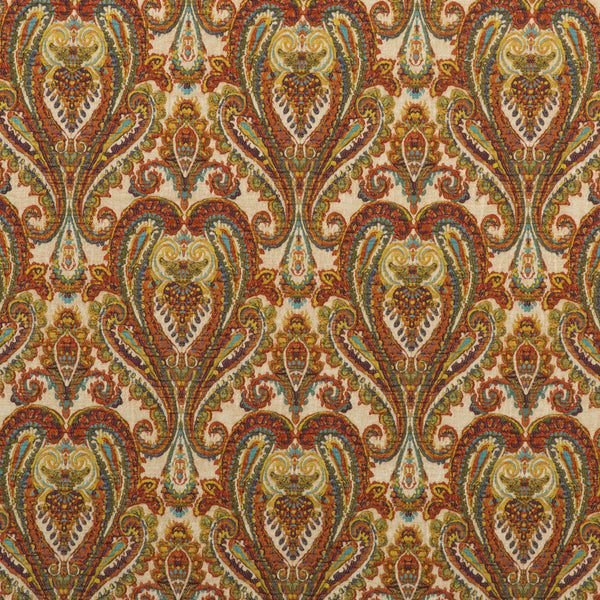 Samples and Purchasing available for Bohemian Paisley - Multi Multi By Mulberry | Bohemian Romance |  Upholstery Weave at Designer Wallcoverings and Fabrics