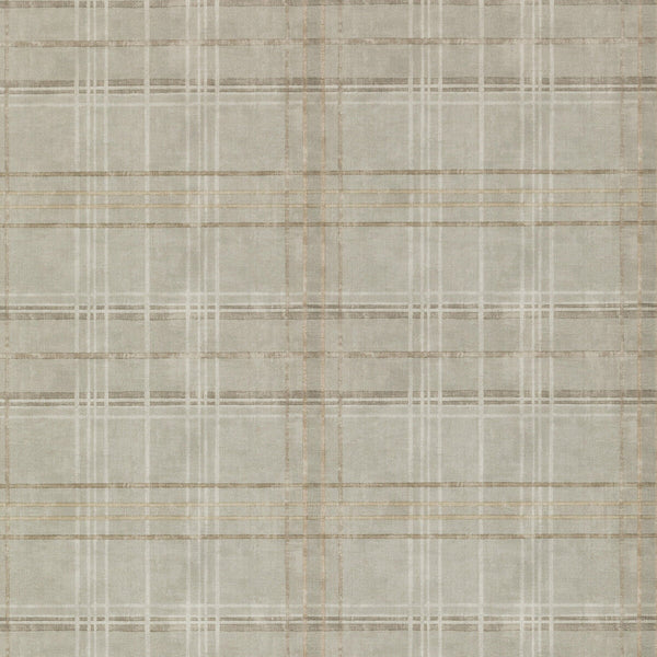 Samples and Purchasing available for Shetland Plaid - Woodsmoke Grey By Mulberry | Modern Country |Geometric Plaid / Check Wallcovering Print at Designer Wallcoverings and Fabrics