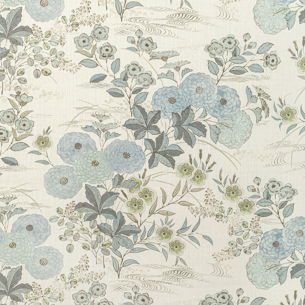 Samples and Purchasing available for Fiorella - Lichen Blue By Kravet Couture | Jan Showers Charmant |Botanical & Floral  Multipurpose Print at Designer Wallcoverings and Fabrics