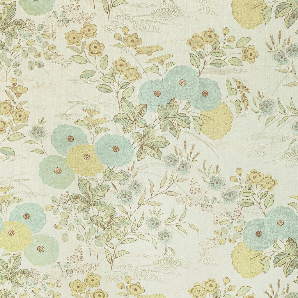 Samples and Purchasing available for Fiorella - Leek Teal By Kravet Couture | Jan Showers Charmant |Botanical & Floral  Multipurpose Print at Designer Wallcoverings and Fabrics