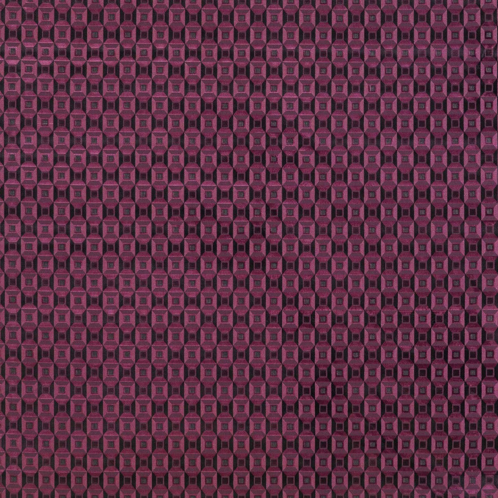 Samples and Purchasing available for Luisa - Berenjena Purple By Gaston Y Daniela | Lorenzo Castillo Ii |Modern Geometric Upholstery Velvet at Designer Wallcoverings and Fabrics