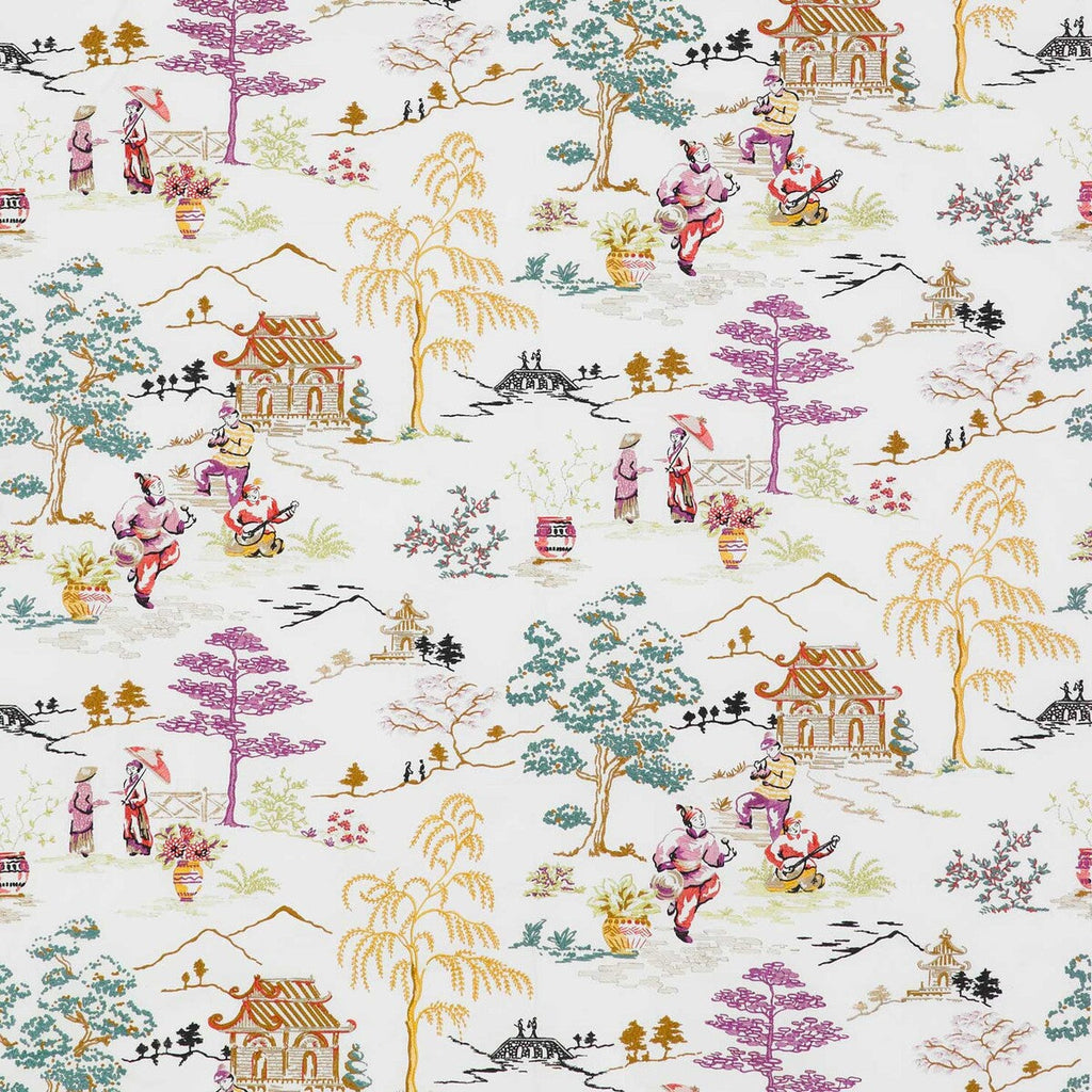 Samples and Purchasing available for Claire - Multi Multi By Gaston Y Daniela | Lorenzo Castillo Ii | Chinoiserie Multipurpose Embroidery at Designer Wallcoverings and Fabrics