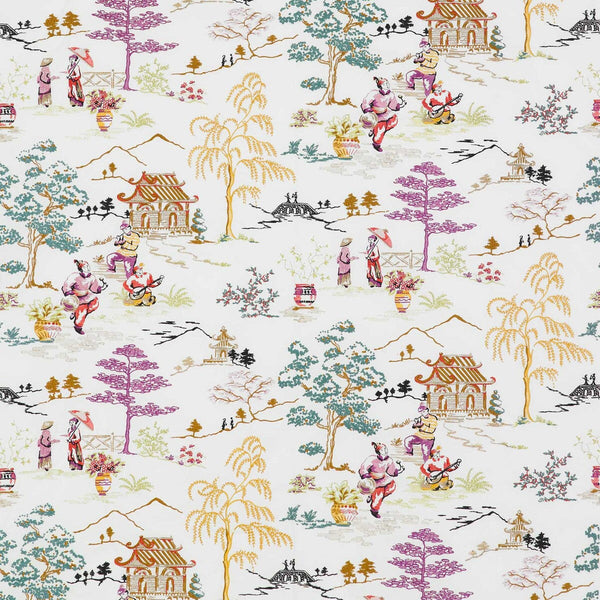 Samples and Purchasing available for Claire - Multi Multi By Gaston Y Daniela | Lorenzo Castillo Ii | Chinoiserie Multipurpose Embroidery at Designer Wallcoverings and Fabrics