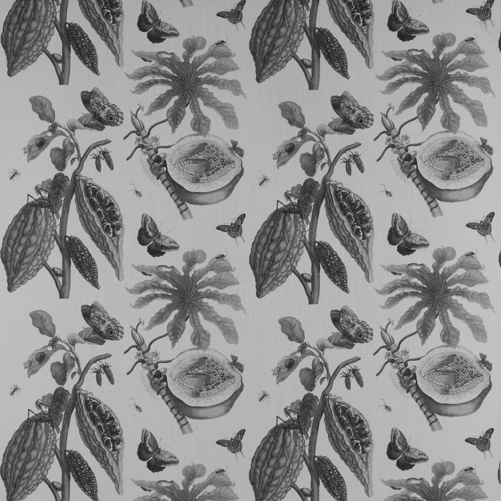 Samples and Purchasing available for Retiro - Antracita Black By Gaston Y Daniela | Madrid |Botanical & Floral  Multipurpose Print at Designer Wallcoverings and Fabrics