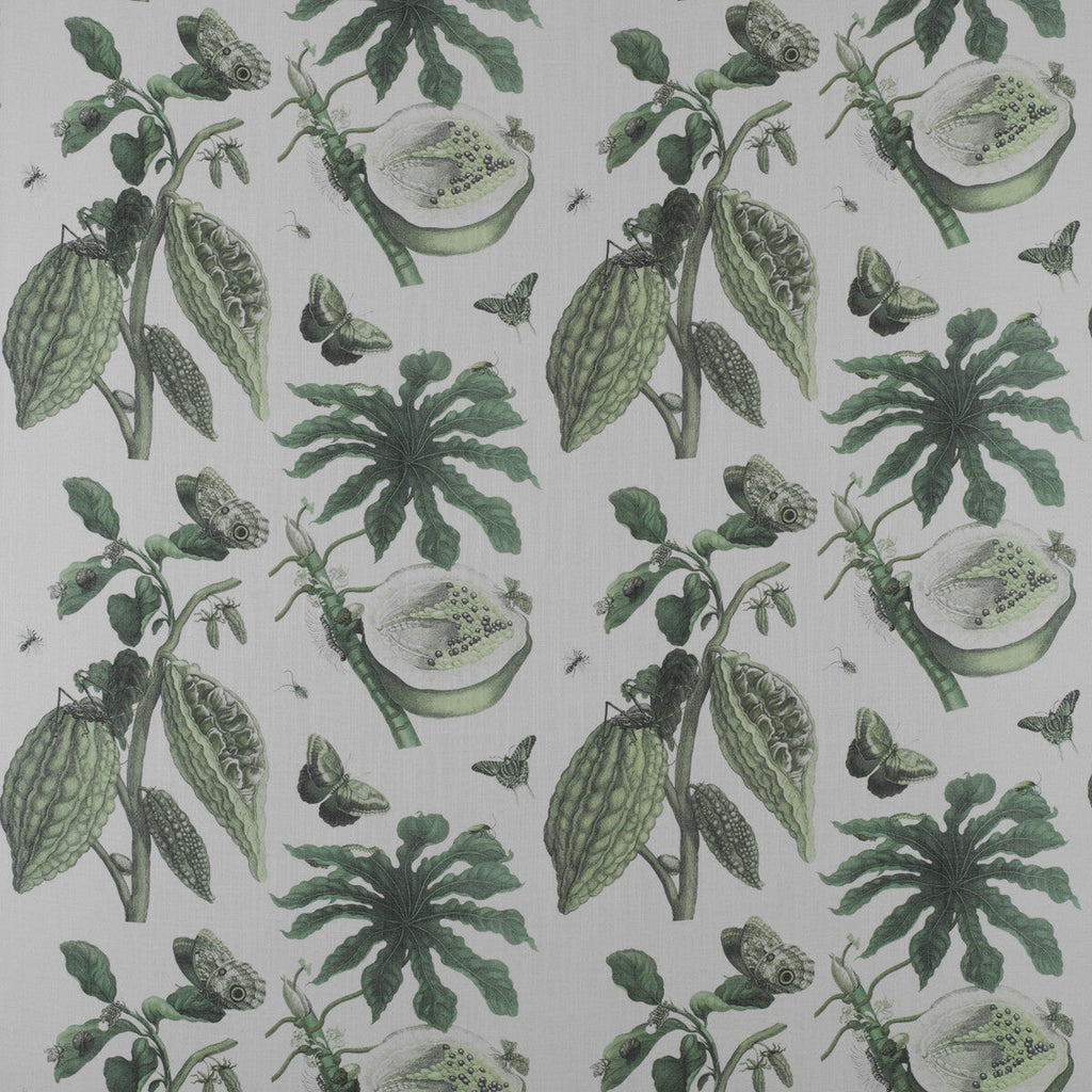 Samples and Purchasing available for Retiro - Verde Green By Gaston Y Daniela | Madrid |Botanical & Floral  Multipurpose Print at Designer Wallcoverings and Fabrics