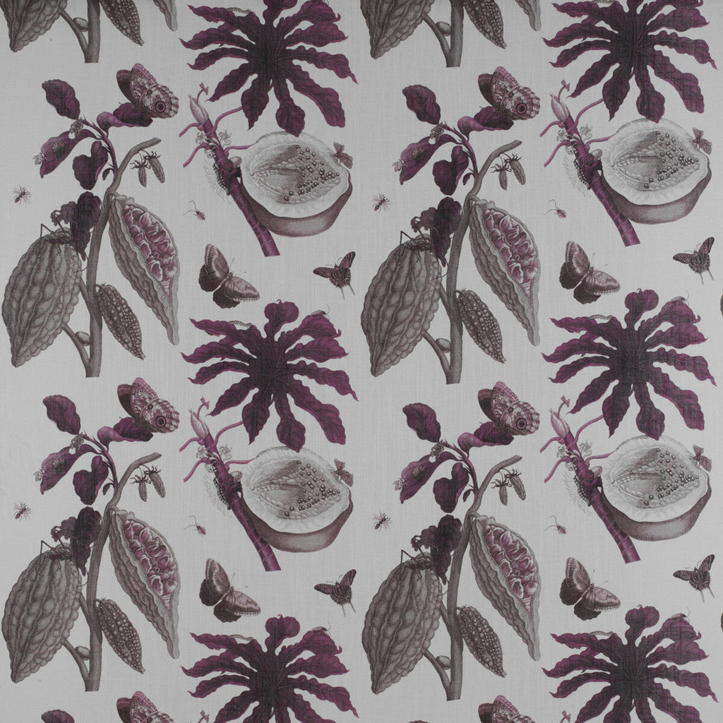 Samples and Purchasing available for Retiro - Berenjena Purple By Gaston Y Daniela | Madrid |Botanical & Floral  Multipurpose Print at Designer Wallcoverings and Fabrics