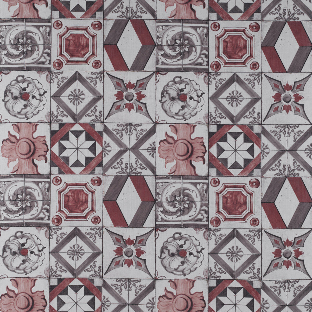 Samples and Purchasing available for Trastevere - Rojo/Marron Multi By Gaston Y Daniela | Tierras |  Multipurpose Print at Designer Wallcoverings and Fabrics