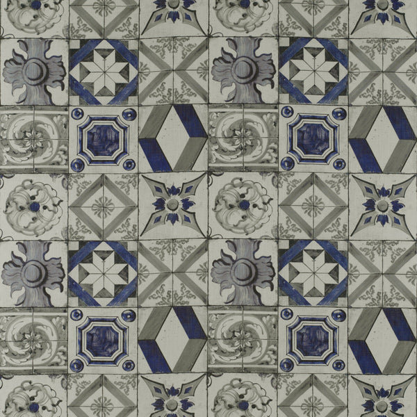 Samples and Purchasing available for Trastevere - Azul/Gris Multi By Gaston Y Daniela | Tierras |  Multipurpose Print at Designer Wallcoverings and Fabrics