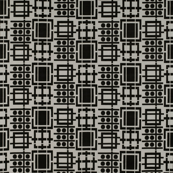 Samples and Purchasing available for Prato - Blanco/Onyx Black By Gaston Y Daniela | Tierras |Modern Geometric Upholstery Weave at Designer Wallcoverings and Fabrics