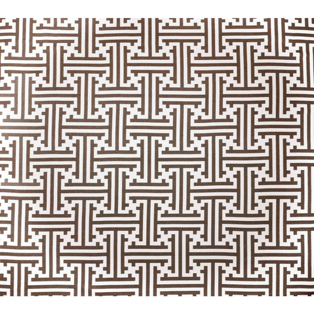 Samples and Purchasing available for Clark - Chocolate White By Gaston Y Daniela | Gaston Africalia |Lattice/Scrollwork Geometric Upholstery Indoor / Outdoor at Designer Wallcoverings and Fabrics