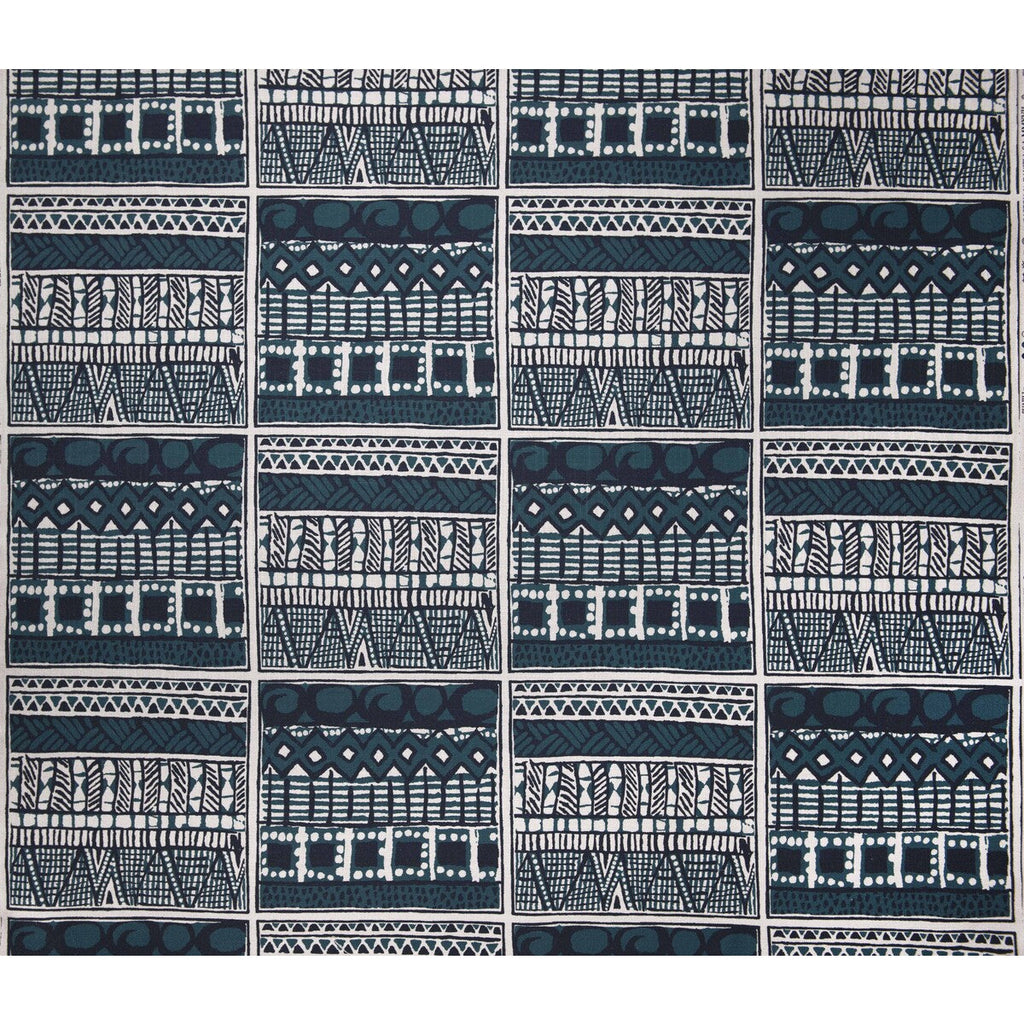 Samples and Purchasing available for Suajili - Azul Petrole Teal By Gaston Y Daniela | Gaston Africalia |Global Ikat/Southwest/Kilims Multipurpose Print at Designer Wallcoverings and Fabrics