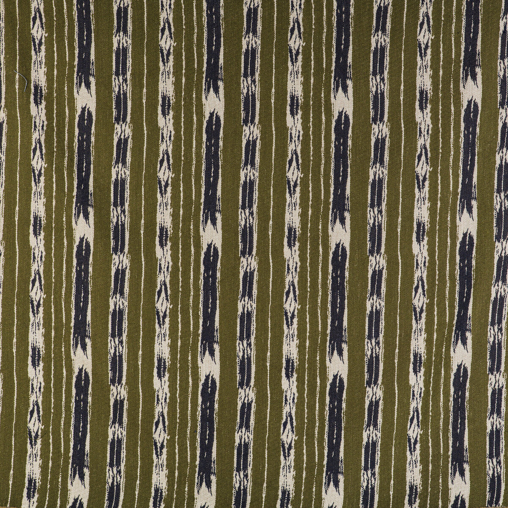 Samples and Purchasing available for Bandas - Verde/Navy Beige By Gaston Y Daniela | Gaston Libreria |Global Stripes Upholstery  at Designer Wallcoverings and Fabrics