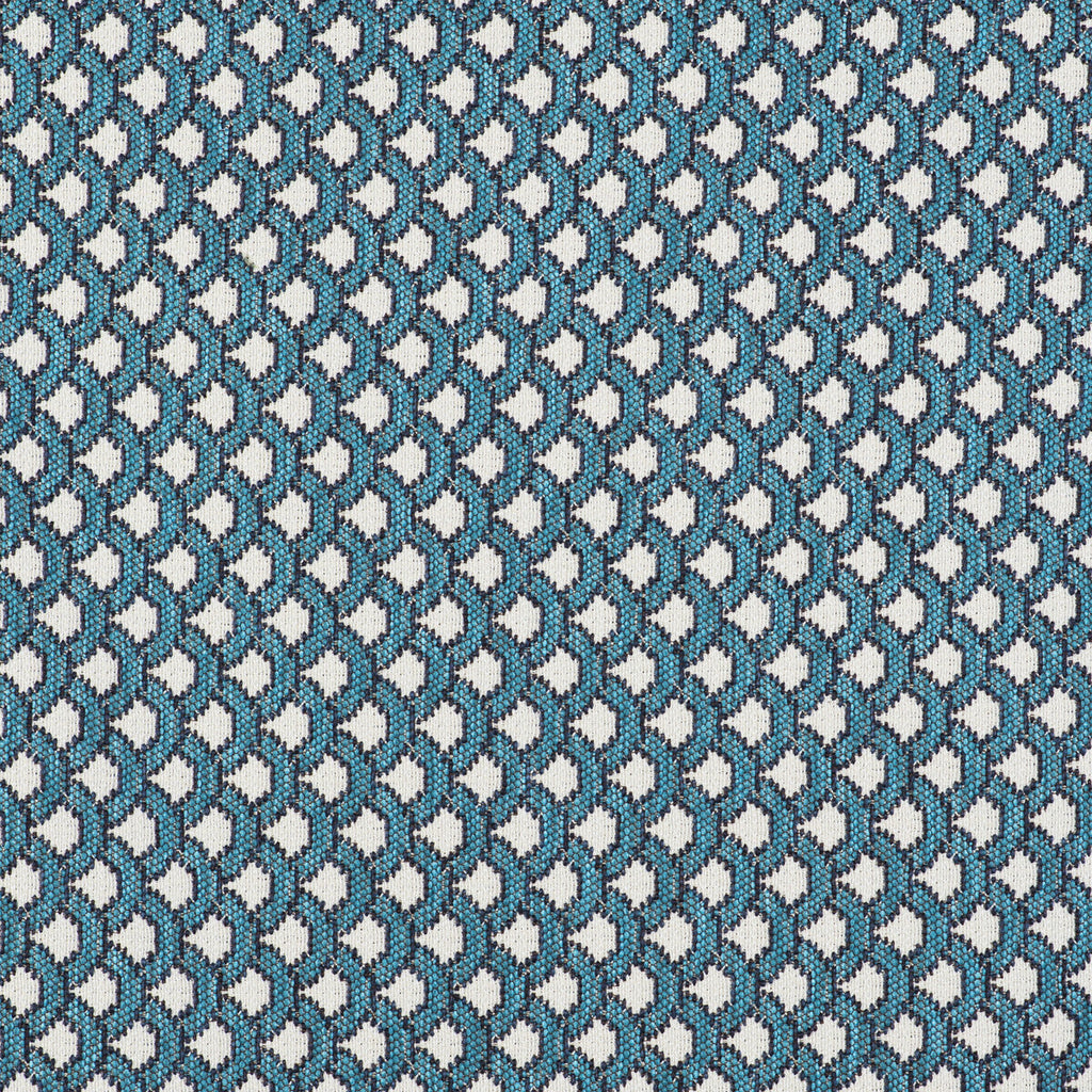 Samples and Purchasing available for Ondas - Azul White By Gaston Y Daniela | Gaston Libreria |Flamestitch Small Scale Upholstery Indoor / Outdoor at Designer Wallcoverings and Fabrics