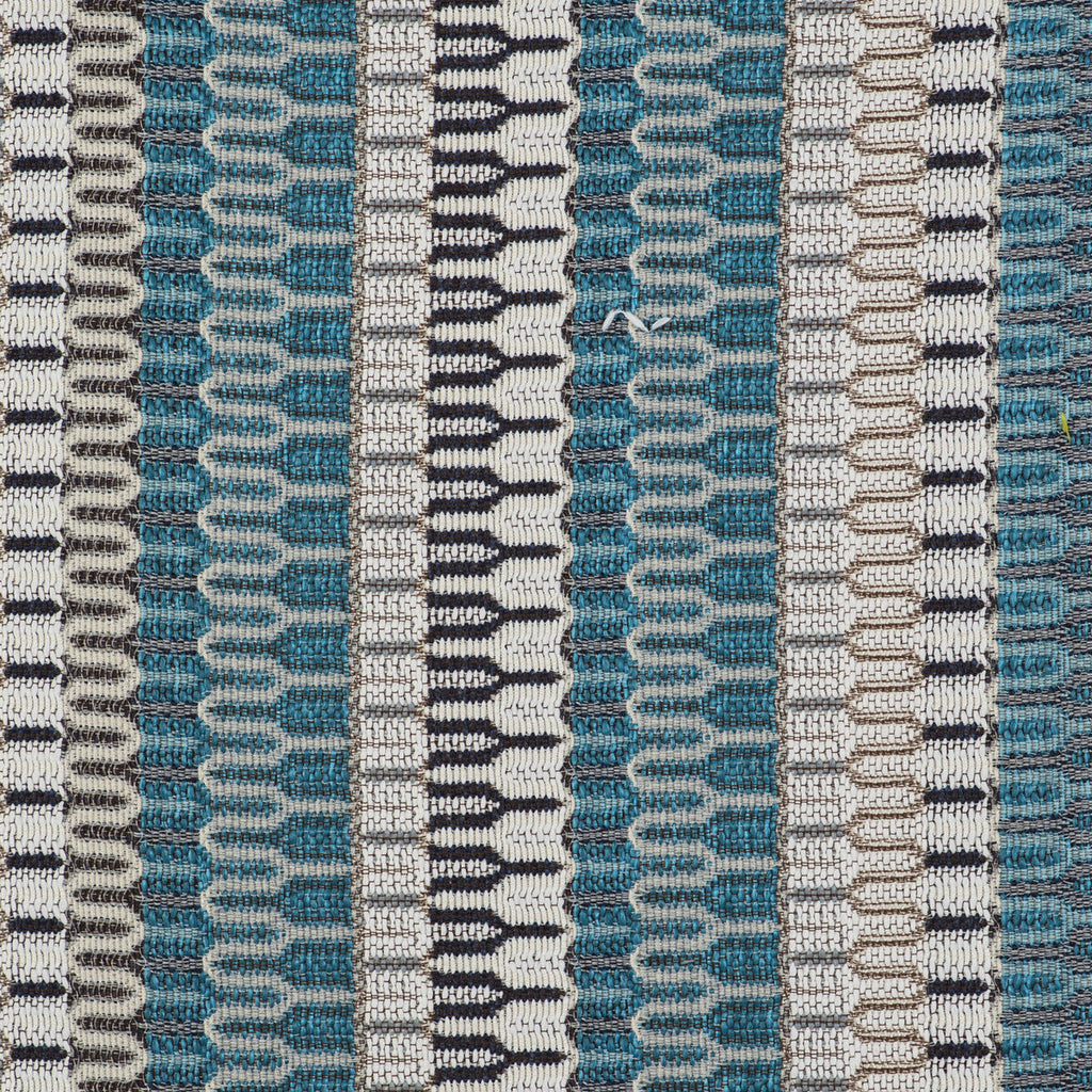 Samples and Purchasing available for Costuras - Azul White By Gaston Y Daniela | Gaston Libreria |Flamestitch Small Scale Upholstery Indoor / Outdoor at Designer Wallcoverings and Fabrics