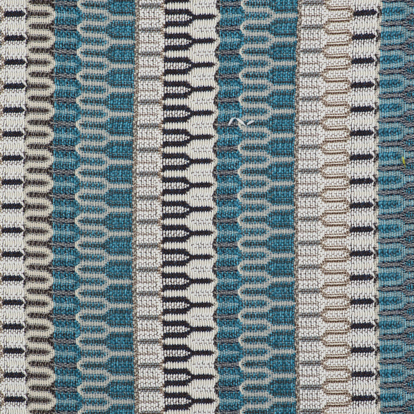 Samples and Purchasing available for Costuras - Azul White By Gaston Y Daniela | Gaston Libreria |Flamestitch Small Scale Upholstery Indoor / Outdoor at Designer Wallcoverings and Fabrics