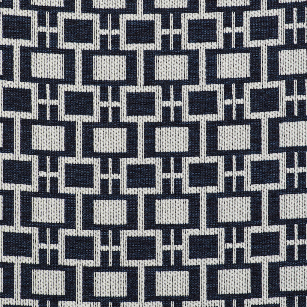 Samples and Purchasing available for Series - Azul White By Gaston Y Daniela | Gaston Libreria |Geometric Small Scale Upholstery Indoor / Outdoor at Designer Wallcoverings and Fabrics