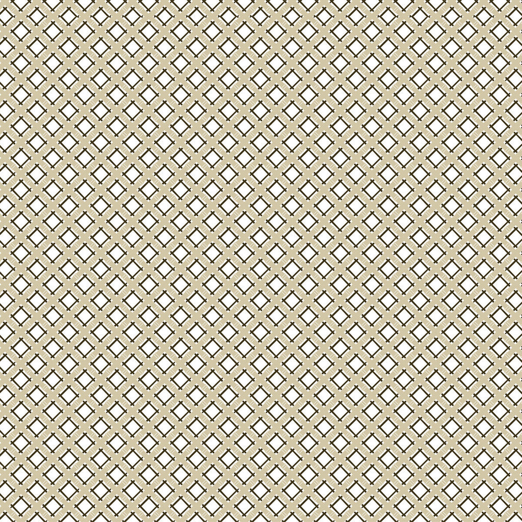 Samples and Purchasing available for Trellis - Beige/Negro White By Gaston Y Daniela | Gaston Libreria |Diamond Small Scale Multipurpose Print at Designer Wallcoverings and Fabrics