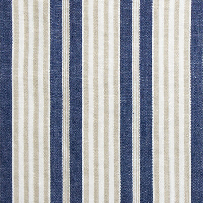 Samples and Purchasing available for Hamptons - Azul/Gris Beige By Gaston Y Daniela | Gaston Luis Bustamante | Stripes Upholstery Linen at Designer Wallcoverings and Fabrics