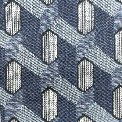 Samples and Purchasing available for Maya - Indigo Blue By Gaston Y Daniela | Gaston Nuevo Mundo |Modern Geometric Upholstery  at Designer Wallcoverings and Fabrics