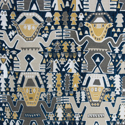 Samples and Purchasing available for Colosos - Azul Indigo By Gaston Y Daniela | Gaston Nuevo Mundo |Ikat/Southwest/Kilims Texture Upholstery  at Designer Wallcoverings and Fabrics