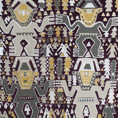 Samples and Purchasing available for Colosos - Burdeos Plum By Gaston Y Daniela | Gaston Nuevo Mundo |Ikat/Southwest/Kilims Texture Upholstery  at Designer Wallcoverings and Fabrics